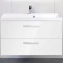 Тумба под раковину BelBagno Aurora 90 AURORA-900-2C-SO-BL подвесная Bianco Lucido