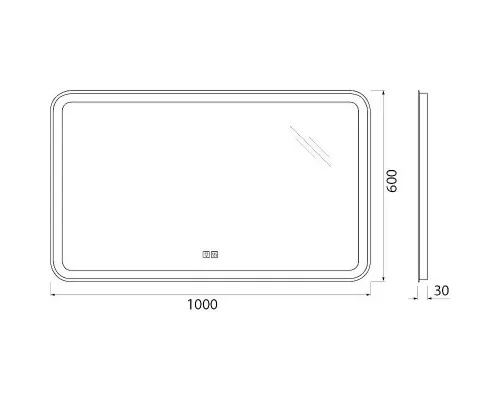 Приобрести Зеркало BelBagno Marino 100 SPC-MAR-1000-600-LED-TCH-WARM с подсветкой с подогревом с сенсорным выключателем в магазине сантехники Santeh-Crystal.ru