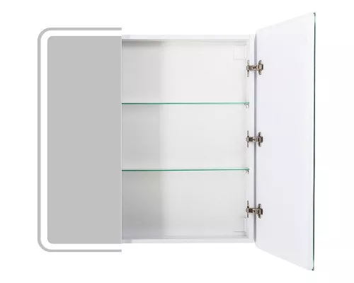 Приобрести Зеркальный шкаф BelBagno Marino 80 SPC-MAR-800/800-2A-LED-TCH с подсветкой Белый в магазине сантехники Santeh-Crystal.ru