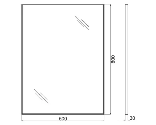 Купить Зеркало BelBagno SPC-AL-600-800 Хром в магазине сантехники Santeh-Crystal.ru