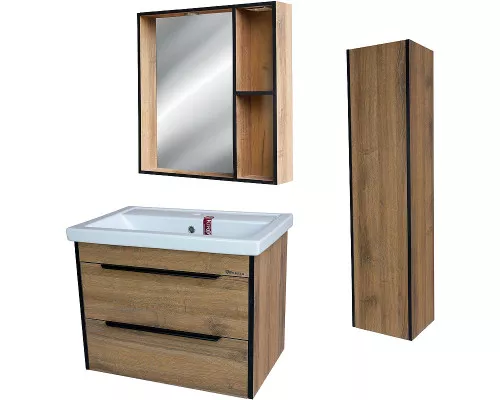 Купить Шкаф пенал Bellezza Бруно 35 R 4622204181499 подвесной Табакко в магазине сантехники Santeh-Crystal.ru