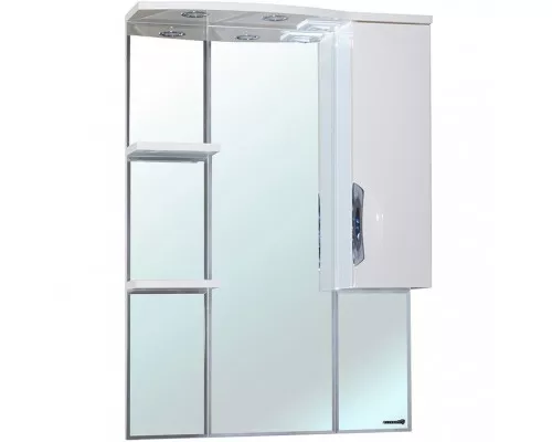 Приобрести Зеркало со шкафом Bellezza Лагуна 75 4612112001019 с подсветкой R Белое в магазине сантехники Santeh-Crystal.ru