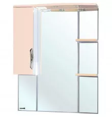 Зеркало со шкафом Bellezza Лагуна 75 L 4612112002078 с подсветкой L Бежевое Белое