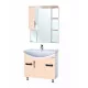 Купить Зеркало со шкафом Bellezza Лагуна 85 L 4612114002076 с подсветкой L Бежевое Белое в магазине сантехники Santeh-Crystal.ru
