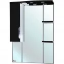 Зеркало со шкафом Bellezza Лагуна 85 L 4612114002045 с подсветкой L Черное Белое