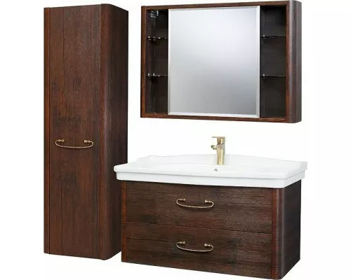 Купить Шкаф пенал Bellezza Рикарда 40 L 4629605182445 подвесной Каштан в магазине сантехники Santeh-Crystal.ru