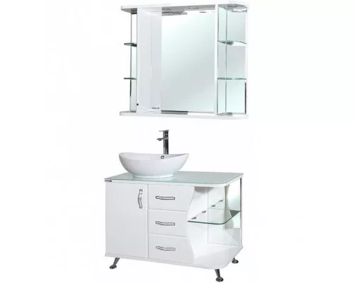 Приобрести Зеркало Bellezza Рио 90 4613615060015 с подсветкой Белое в магазине сантехники Santeh-Crystal.ru