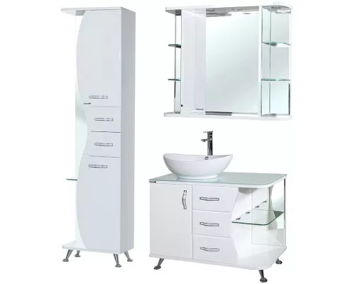 Приобрести Зеркало Bellezza Рио 90 4613615060015 с подсветкой Белое в магазине сантехники Santeh-Crystal.ru