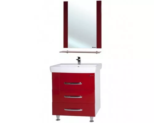 Купить Зеркало Bellezza Рокко 50 4613706030033 с полкой Красное в магазине сантехники Santeh-Crystal.ru
