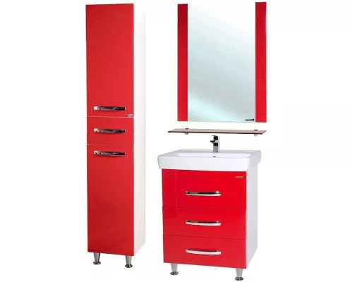 Купить Зеркало Bellezza Рокко 50 4613706030033 с полкой Красное в магазине сантехники Santeh-Crystal.ru