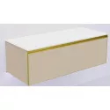 Тумба под раковину Boheme Armadi Art Quatro 1 120 790-M1-120-D-MG-LED подвесная цвет Daphne профиль Золото матовое
