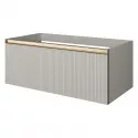 Тумба под раковину Boheme Armadi Art Quatro 1 100 790-M1-100-CM-RIB-MG подвесная цвет Кашемир профиль Золото матовое