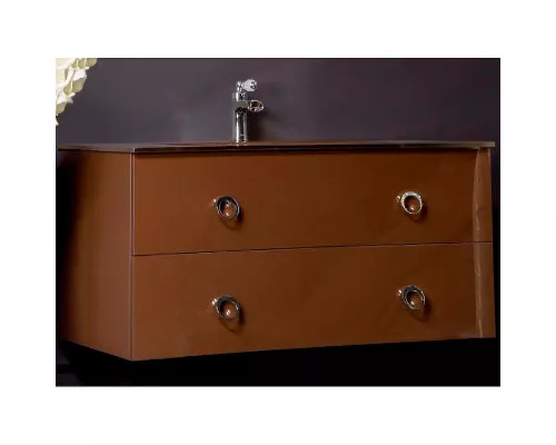 Приобрести Тумба под раковину Boheme Armadi Art NeoArt 100 831-100-DB подвесная Dark Brown в магазине сантехники Santeh-Crystal.ru