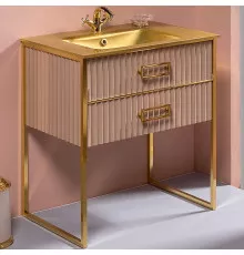 Тумба под раковину Boheme Armadi Art Monaco 80 866-080-CPG Капучино глянец Золото
