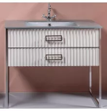 Тумба под раковину Boheme Armadi Art Monaco 100 866-100-WCR Белый глянец Хром