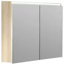Зеркальный шкаф Boheme Armadi Art Vallessi 100 546-L с подсветкой Дуб светлый матовый