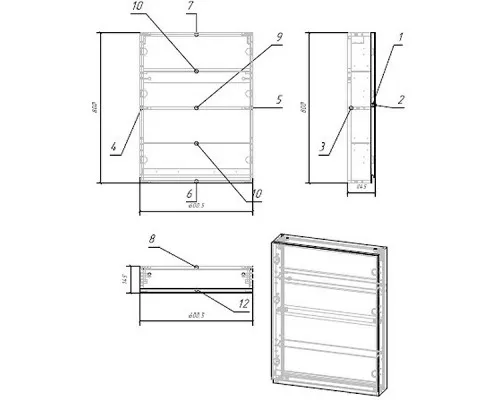 Купить Зеркальный шкаф Cersanit Moduo 60 SB-LS-MOD60/Wh Белый в магазине сантехники Santeh-Crystal.ru