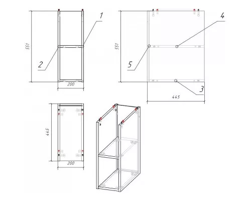 Купить Полка Cersanit Moduo 20 SB-MD-MOD20-SZ Дуб в магазине сантехники Santeh-Crystal.ru