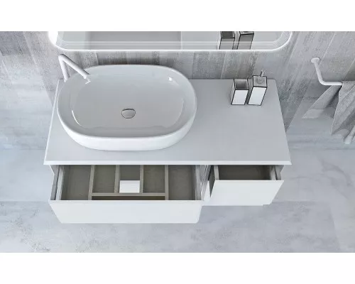 Приобрести Тумба Cezares Bellagio 35 54717 подвесная Bianco Opaco в магазине сантехники Santeh-Crystal.ru
