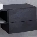 Тумба Cezares Cadro 70 CADRO-70-2C-SO-NR-BLUM подвесная Nero