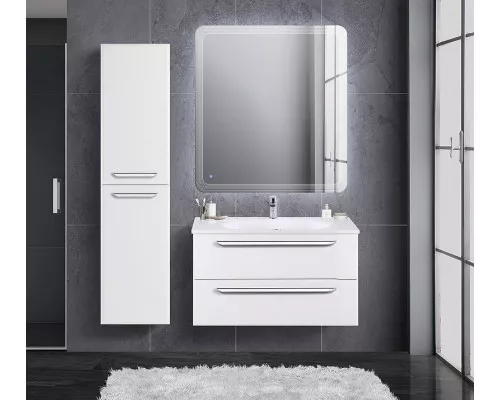 Приобрести Шкаф пенал Cezares Eco 40 ECO-1500-2A-SC-BL подвесной Bianco Lucido в магазине сантехники Santeh-Crystal.ru