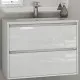 Заказать Тумба под раковину Cezares Glass 60 41791 подвесная Bianco lucido в магазине сантехники Santeh-Crystal.ru