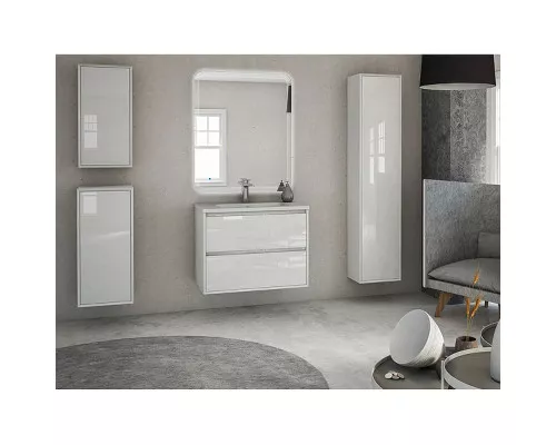 Заказать Тумба под раковину Cezares Glass 60 41791 подвесная Bianco lucido в магазине сантехники Santeh-Crystal.ru