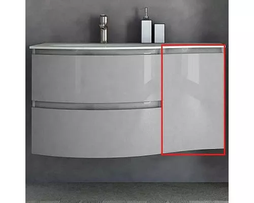 Приобрести Подвесной шкаф Cezares Vague 34 R 54855 подвесной Grigio lucido в магазине сантехники Santeh-Crystal.ru