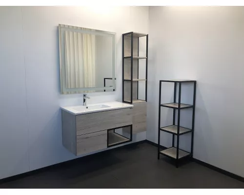 Заказать Шкаф пенал Comforty Мальме 35 00-00000825 подвесной Дуб дымчатый в магазине сантехники Santeh-Crystal.ru