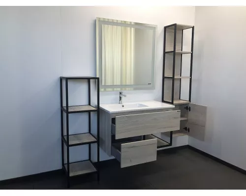 Заказать Шкаф пенал Comforty Мальме 35 00-00000825 подвесной Дуб дымчатый в магазине сантехники Santeh-Crystal.ru