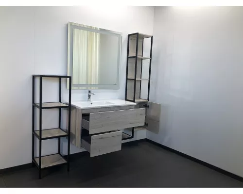Заказать Шкаф пенал Comforty Мальме 35 00-00000825 подвесной Дуб дымчатый в магазине сантехники Santeh-Crystal.ru