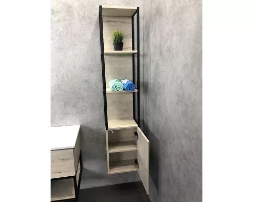 Заказать Шкаф пенал Comforty Мальме 35 00-00000825 подвесной Дуб дымчатый в магазине сантехники Santeh-Crystal.ru