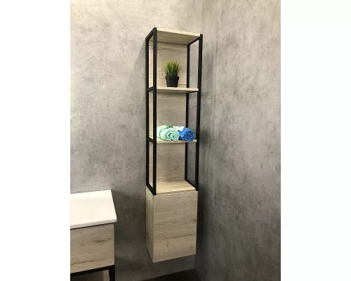 Заказать Шкаф пенал Comforty Мальме 35 00-00000825 подвесной Дуб дымчатый в магазине сантехники Santeh-Crystal.ru