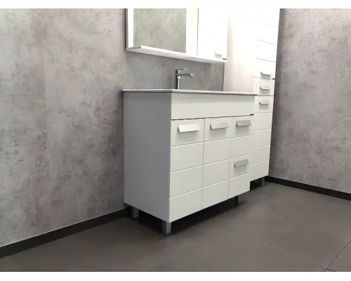 Заказать Тумба с раковиной Comforty Модена М-90 00-00001644 Белая матовая в магазине сантехники Santeh-Crystal.ru