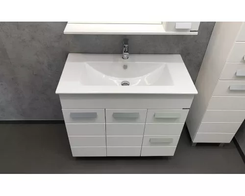 Заказать Тумба с раковиной Comforty Модена М-90 00-00001644 Белая матовая в магазине сантехники Santeh-Crystal.ru