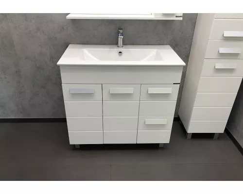 Заказать Тумба с раковиной Comforty Модена М-90 00-00001644 Белая матовая в магазине сантехники Santeh-Crystal.ru