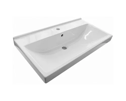 Купить Тумба с раковиной Comforty Никосия 80П 00-00008856 подвесная Дуб темный в магазине сантехники Santeh-Crystal.ru