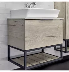 Тумба с раковиной Comforty Порто 60 00-00011395 подвесная Дуб дымчатый