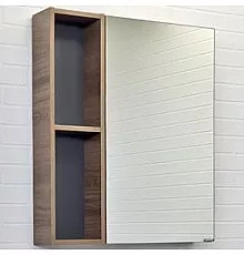 Зеркальный шкаф Comforty Соло 70 00-00011589 Дуб темно-коричневый