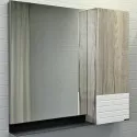 Зеркальный шкаф Comforty Страсбург 90 00-00006573 Дуб дымчатый
