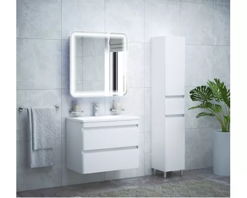 Приобрести Зеркальный шкаф Corozo Алабама 80/С SD-00000902 с подсветкой Белый в магазине сантехники Santeh-Crystal.ru