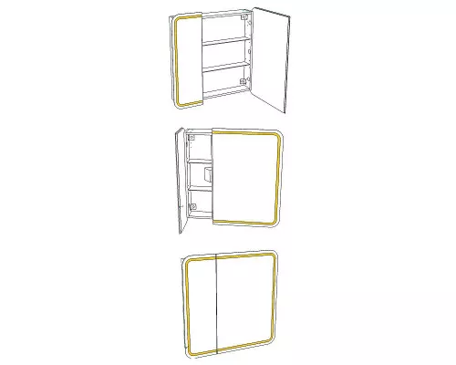 Приобрести Зеркальный шкаф Corozo Алабама 80/С SD-00000902 с подсветкой Белый в магазине сантехники Santeh-Crystal.ru