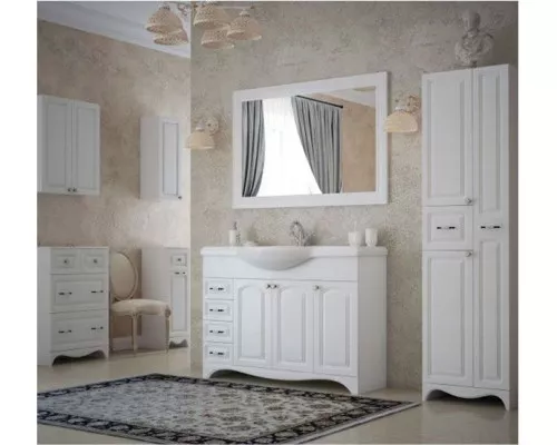 Купить Зеркало Corozo Классика 120 SD-00000269 Белое в магазине сантехники Santeh-Crystal.ru