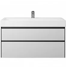 Тумба под раковину Creto Amelia 100 14-1079G подвесная Антрацит Белый матовый