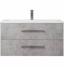 Тумба под раковину Creto Ares 100 10-1105B подвесная Серый Бетон