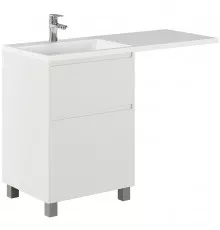 Тумба с раковиной Creto Cafor 110 L 19-W110L Белый глянец