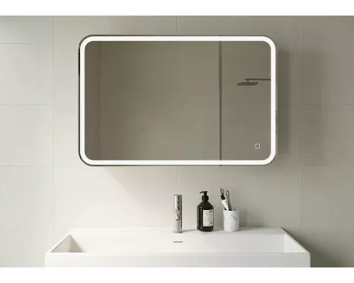 Купить Зеркальный шкаф Creto Rainfall 90 22-900600WH с подсветкой Белый в магазине сантехники Santeh-Crystal.ru