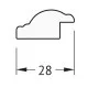 Купить Зеркало Evoform Definite 68х48 BY 0624 в багетной раме - Витой махагон 28 мм в магазине сантехники Santeh-Crystal.ru
