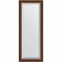 Зеркало Evoform Exclusive 132х52 BY 1157 с фацетом в багетной раме - Орех 65 мм Зеркало Evoform Exclusive 132х52 BY 1157 с фацетом в багетной раме - Орех 65 мм
