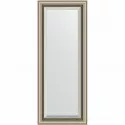 Зеркало Evoform Exclusive 133х53 BY 1152 с фацетом в багетной раме - Состаренное серебро с плетением 70 мм Зеркало Evoform Exclusive 133х53 BY 1152 с фацетом в багетной раме - Состаренное серебро с плетением 70 мм